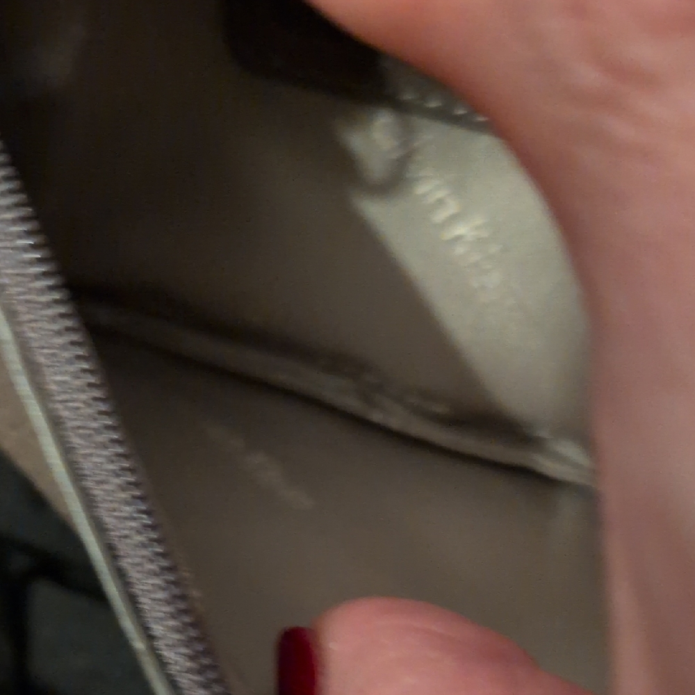 Calvin Klein Gray Leather Wristlet Nwt - Picture 12 of 13